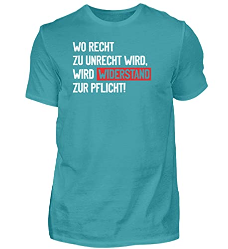 T-shirt pour homme turquoise stylé pour vos sorties citadines engagées en taille M