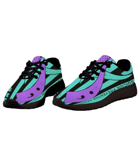 Suicide Prevention Awareness Shoes for Women Men Trail Running Casual Fashion Sneakers Slip-on Tennis Shoes4