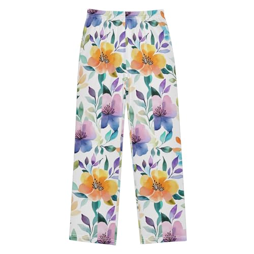 Tulip Flower Tie Dye Pajama Pants Long Sleep Pant Soft PJ Bottoms Sleepwear