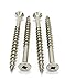 #8 x 2-1/2" Stainless Deck Screws, (100 Pack) Square Drive, Type 17 Wood Cutting Point, 18-8 (305) Stainless Steel, Hidden Fasteners, by Bolt Dropper