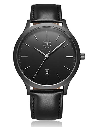 Preisvergleich Produktbild FRANZ HANNA Unisex Damen Herren Armbanduhr Analog Quarz Leder FH-9001
