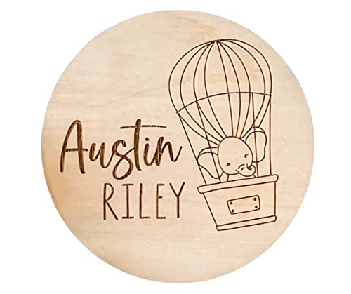 Personalized Newborn Announcement Sign for Hospital - Single Sided - Wooden Birth Announcement Sign - Name Baby Announcement Sign Customized Gender Neutral (Single Sided Name Only)