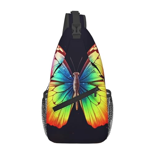 Mochila bandolera cruzada para hombre y mujer negra miniatura 1