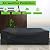 HIGHTQURO Patio Furniture Covers Waterproof, Heavy Duty 600D Outdoor Furniture Covers for Outside Sectional Sofa Set,Tear Resistance and Anti-UV, Black,126"L x 64"W x 28"H