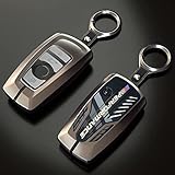 AvryLuky Legierung Auto Schlüsselgehäuse Ringe Abdeckung Halter für BMW 1 3 5 7 Serie 525li 530 F48 X1 X2 X3 X4 X5 X6 Classic Engine Head Concept (B-Style Glod)