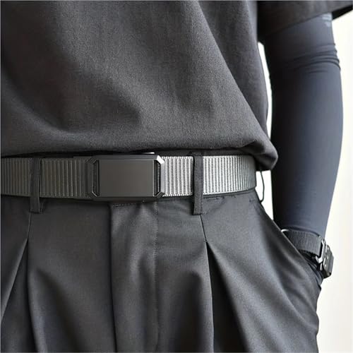 2pcs Automatic Buckle Canvas Belt For Men Stylish Outdoor Pants Belt With Quick-Releas For Business3