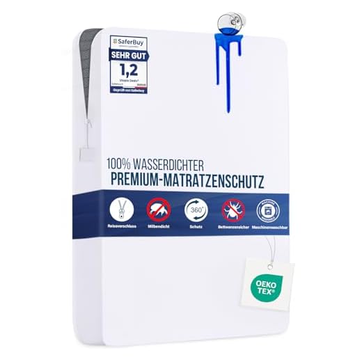 Utopia Bedding Premium Matratzenschoner mit Reißverschluss - Wasserdichter Matratzenschoner - Matratzenhöhe 15-25 cm - Schutz vor Flüssigkeiten, Insekten und Milben (90 x 200 cm)