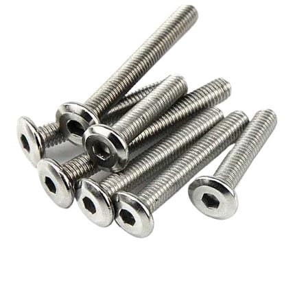30pcs M4 Allen Beveled Screws Hex Socket Round Flat Head Hypotenuse Furniture Bolts Nickel Plated 6mm-25mm Leng(M4x16mm)