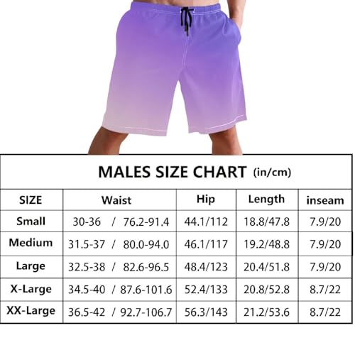 Short de bain pour homme violet dégradé maillot de bain moderne short de plage - 5
