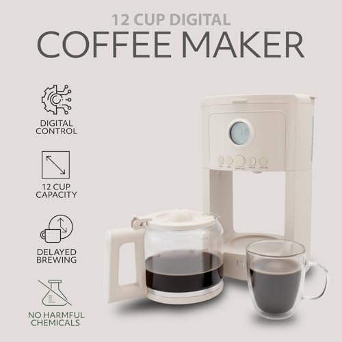 Image of WILLOW Eco Series 12 Cup Drip Coffee Maker, 24 HR Drip Coffee Maker, Glass Coffee Maker with Glass Coffee Maker