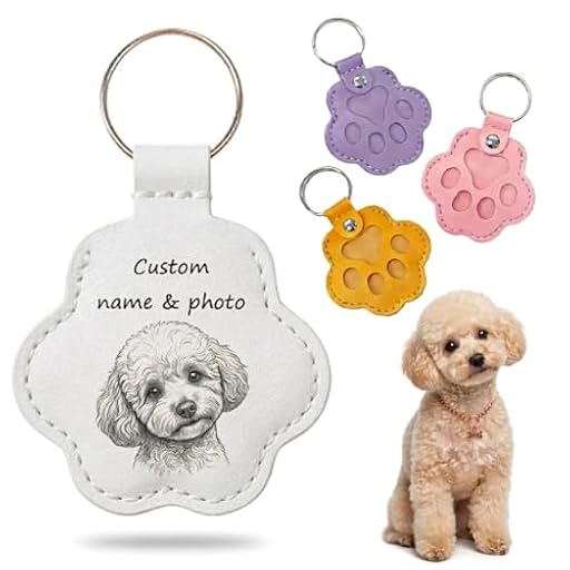 Umitive Regalo Conmemorativo Personalizado para Mascotas, Llavero con Foto y Nombre, Porta-Pelos, Piel Grabada para la Pérdida de Perro o Gato, Regalo para Amantes de los Animales (Style E) | Ya disponible en tu tienda friki favorita! En mundofriki.es!