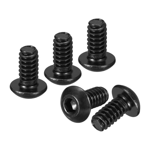 DTGN vis tête bouton #10-24x3/8 acier 304 oxyde noir 20Pcs