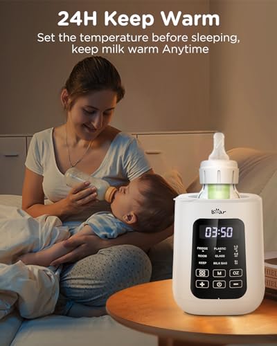 Image of Bear Baby Bottle Warmer, Fast Warming Breast Milk Formula, White
