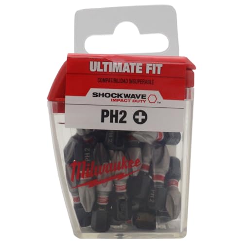 Milwaukee 48-32-4604#2 Phillips Shockwave Insert Bit Contractor (25-Pack)