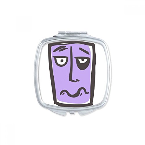 Miroir compact de poche maquillage visage abstrait DIYthinker petit format - 2