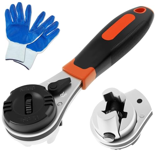 IFOKAMOG Adjustable Ratchet Wrench for 6-22mm Screw,...