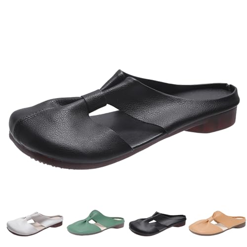 Women's Soft Sole Knot Mules - Round Toe Backless Non-Slip Sandals, Hollow Out Casual Slip-On Shoes with Arch Support