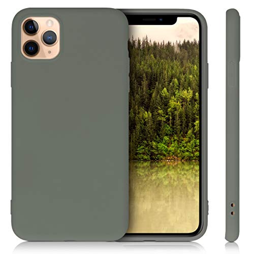 kwmobile telefoonhoesje compatibel met Apple iPhone 11 Pro Max hoesje - Zachte case voor smartphone - Back cover in mat olijfgroen - Afbeelding 6