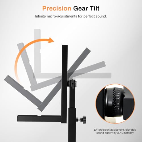 image for Vangoa Gear Tilt Guitar Amp Stand with 4 Locking Wheels 6 Height 4 Wid
