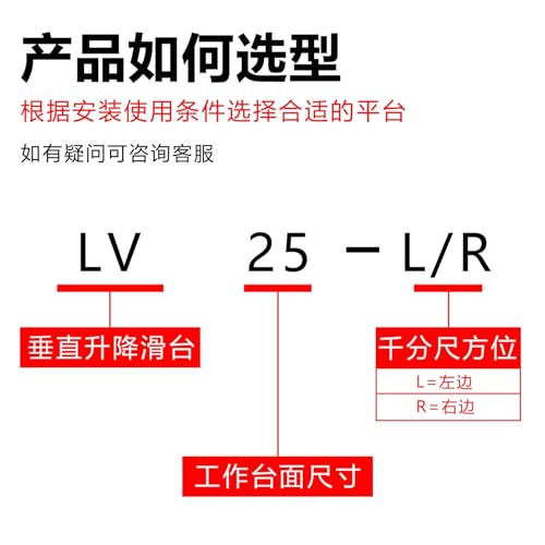 Plataforma elevadora vertical LV25-C2/40/60/80R90LDVE de precisión 3