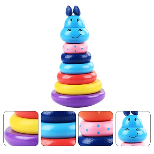 Toyvian Blocos de Equilíbrio de Torre de Empilhamento de Madeira Brinquedos para Empilhamento de Bri