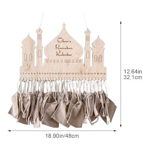 Calendrier de l'Avent Ramadan avec sacs suspendus pour déco Eid - 4
