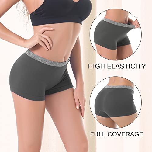 Image of DEEP TOUCH Womens Seamless Underwear Boyshort Panties Boxer Briefs No Show Panty for Ladies Comfortable