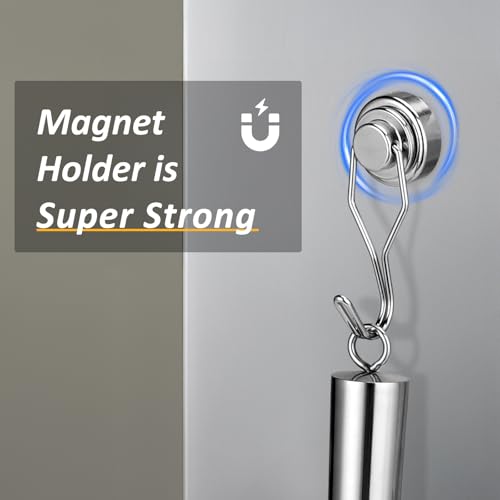 Image of Juome 3oz Stainless Steel Ice Scoop for Freezer with Magnetic Holder, Metal Ice Scoop for Ice Machine, Small Ice Cube Scooper for Freezer Bin for Ge Profile Opal 2.0 Nugget Ice Maker