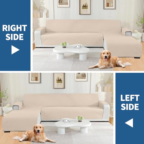 Housse canapé 3 places imperméable contre griffures beige - 7