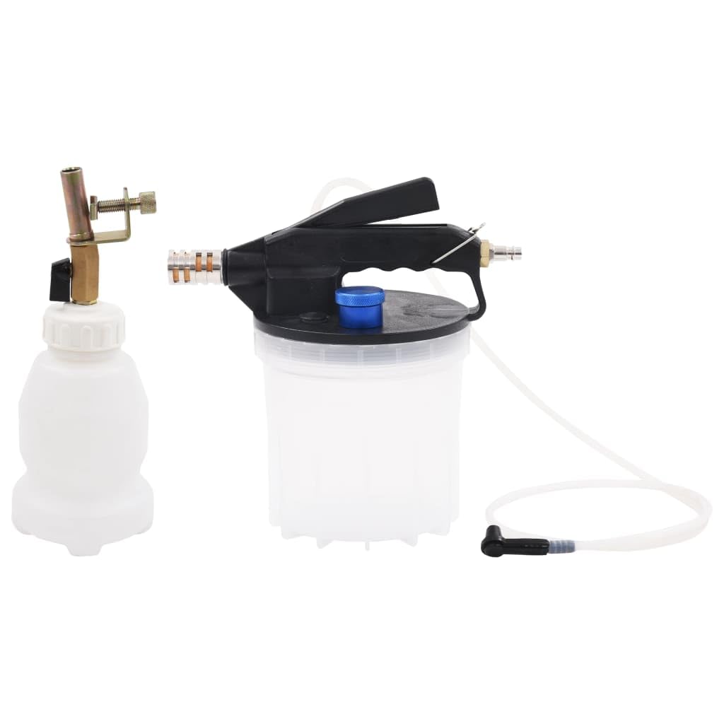 Pneumatische Bremsen-Entlüftungspumpe mit 2 L Nachfüllflasche, Kunststoff und Metall, Universal für PKW, Auto, Motorrad, ATV, Werkstatt, Scheibenbremse, Bremsflüssigkeit, Reparatur