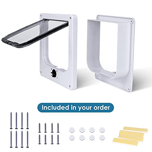 【Upgraded Version】 EGETOTA Cat Doors Flap, Magnetic Pet Door with 4 Way Locking for Interior Exterior Doors… - Image 5