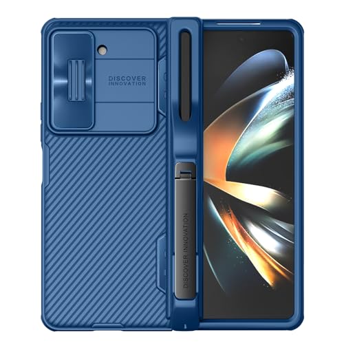 Nillkin Case for Samsung Galaxy Z Fold 5 (7.6" Inch) CamShield Fold Pen Slot Inbuilt Phone Stand Holder Camera Slider Blue Color (B0CFYRSF3J) Amazon Price History, Amazon Price Tracker