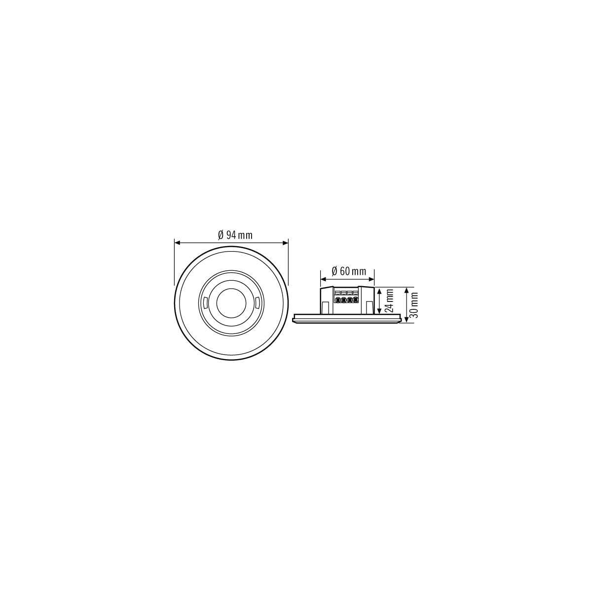 ESYLUX EP10427541 Unterputz Präsenzmelder 360° Weiß IP20