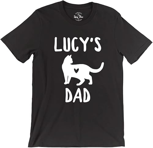 Camiseta personalizada de raza de gato y nombre para hombre, linda camisa de gato y papá, divertida para regalar a papá y gato, varios colores,