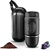 STARESSO Machine à expresso manuelle avec étui de protectioni, compatible avec le café moulu, portable petite cafetière manuelle de voyage, parfaite pour le camping, la randonnée, le bureau,maison