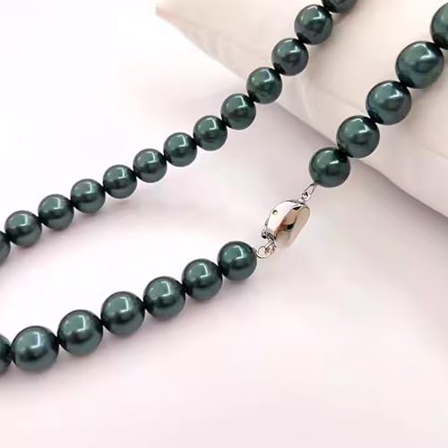 Tahitian Black Pearl Necklace & Earrings Set – Natural Saltwater Cultured Near-Round Pearls, Elegant Strand Necklace with Round Studs, 925 Sterling Silver Clasp – Luxury Jewelry Gift for Women3