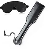 Flogger SM Augenmaske Bondage Set SM Leder Paddel Bondage Erotik Leder Peitsche Feder Leder Hand Spanking Slapper Paddel Eye Mask BDSM Set Sex Spielzeug