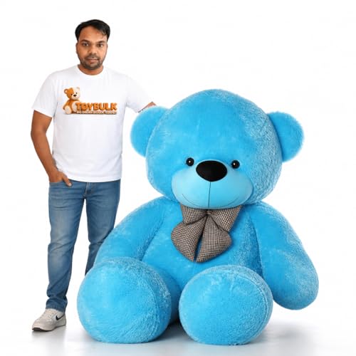 Image of Giant 7 Ft Sky Blue Teddy Bear for Girls | Big Size Soft Plush Toy | Jumbo Hugging Teddy Bear for Girlfriend, Kids | Birthday, Valentine Gift Large Teddy