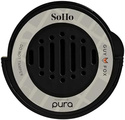 Pura & GUY FOX Car Scent Refill – Fragrance for Pura Car Diffuser – Clean & Safe Luxury Diffuser Scent – Long-Lasting Fragrance for 30 Days of Aroma – Must-Have for Car – Soho