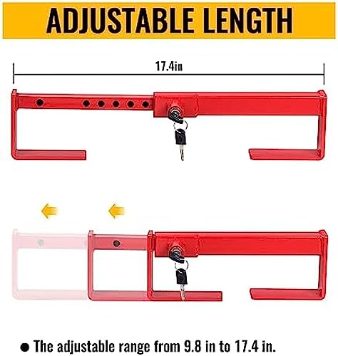 Image of Shipping Container Lock,Adjustable Steel Heavy Duty Cargo Door Lock,Security Door Lock for Semi Trailer Trucks,Containers Warehouse Door Lock with 2 Keys, 9.84 inch - 17.32 inch Locking Distance,Small