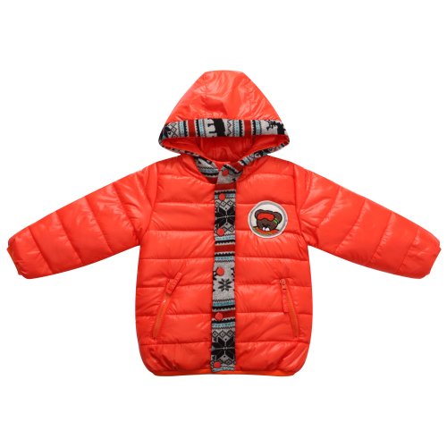 Richie House Little Boys' Jacket with Snowboarder Teddy Accents