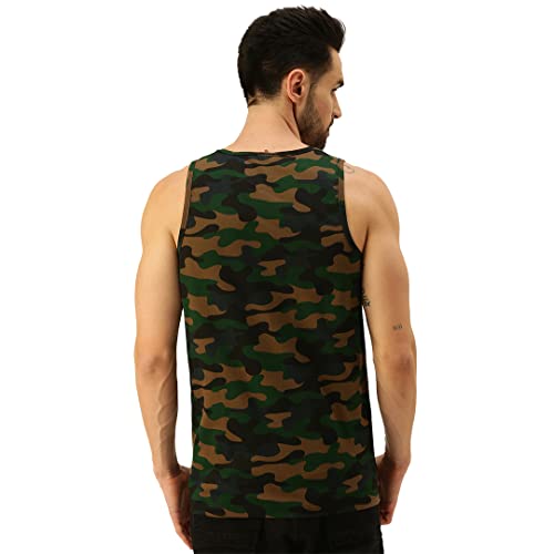 Image of Veirdo Pure Cotton Scoop Neck Regular Fit Printed Sleeveless Vest for Men & Boys (Available in Various Patterns)