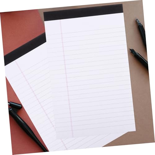 Bloc-notes blanc à lignes larges Angoily pour organiser vos cours et réunions - 5