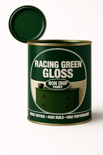 JKG Racing Green Gloss Non Drip Paint 300ml - Interior & Exterior Non Drip Coating -Quick Dry High Coverage Easy Apply Gloss Finish Green -Wood Metal Concrete Furniture Paint Door Fence DIY Surfaces