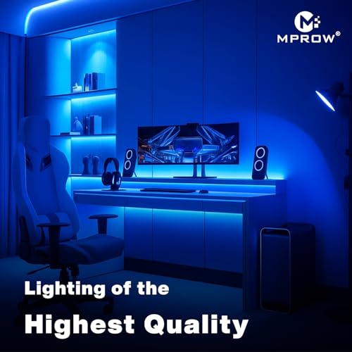 Image of MPROW 10 Meter LED Rope Light | 120 LEDs /Meter Waterproof Strip Light | Cove Light for False Ceiling, Diwali, Balcony & Indoor Decoration (Blue)
