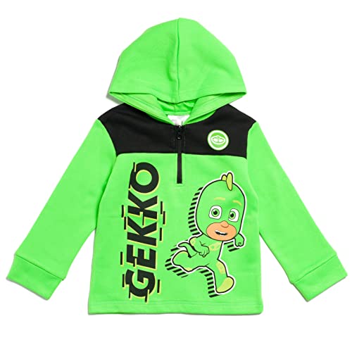 Image of PJ Masks Fleece Quarter-Zip Hooded Sweatshirt Toddler to Little Kid