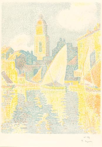 Toile Paul Signac Saint-Tropez le Port 60x90cm pour décoration salon