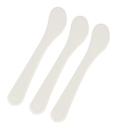 Máscara cosmética de plástico blanco, 30 unidades, espátulas para mezclar, espátulas de crema facial, palas de máscara de barro, cucharas para el
