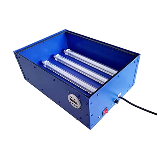 TIANIUSEEN UV Exposure Unit Silk Screen Printing Light Box with 4 pcs 15W LED Light Tubes 18 x 12inch Blue