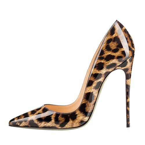 Image of Women's Pointed Toe Shallow Stiletto Heels 4.7 Inch Pumps Wedding Party Banquet Shoes